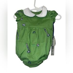 Classic Prep baby girls croquet embroidered juniper bubble NWT Sz 0-3m